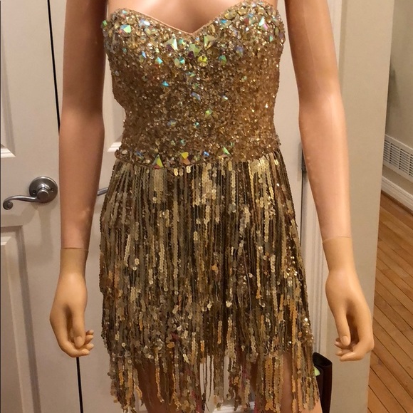Gold prom dress - Picture 4 of 6